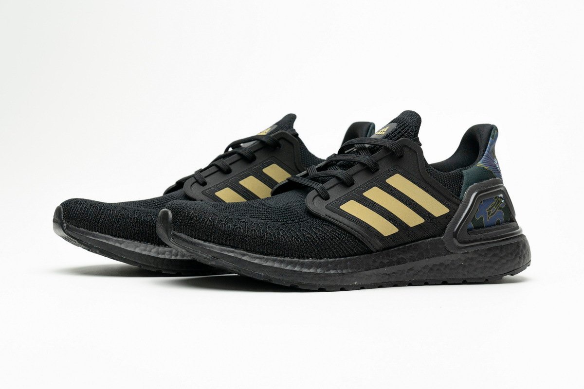 adidas Ultra BOOST 20 CONSORTIUM Black Metallic Gold Real Boost - Image 9