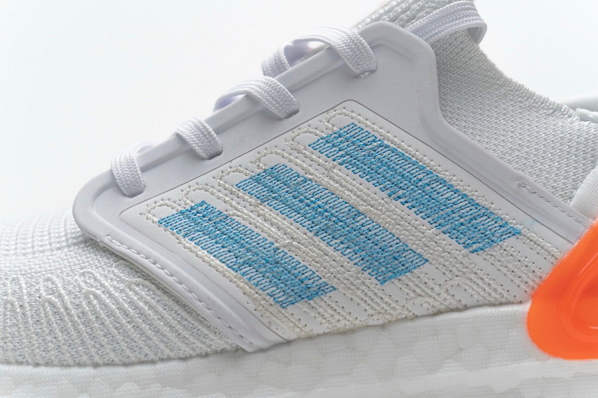 adidas Ultra BOOST 20 Primeblue White Blue Orange - Image 11