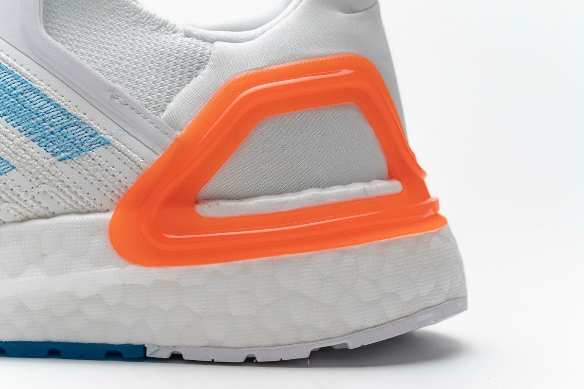 adidas Ultra BOOST 20 Primeblue White Blue Orange - Image 13