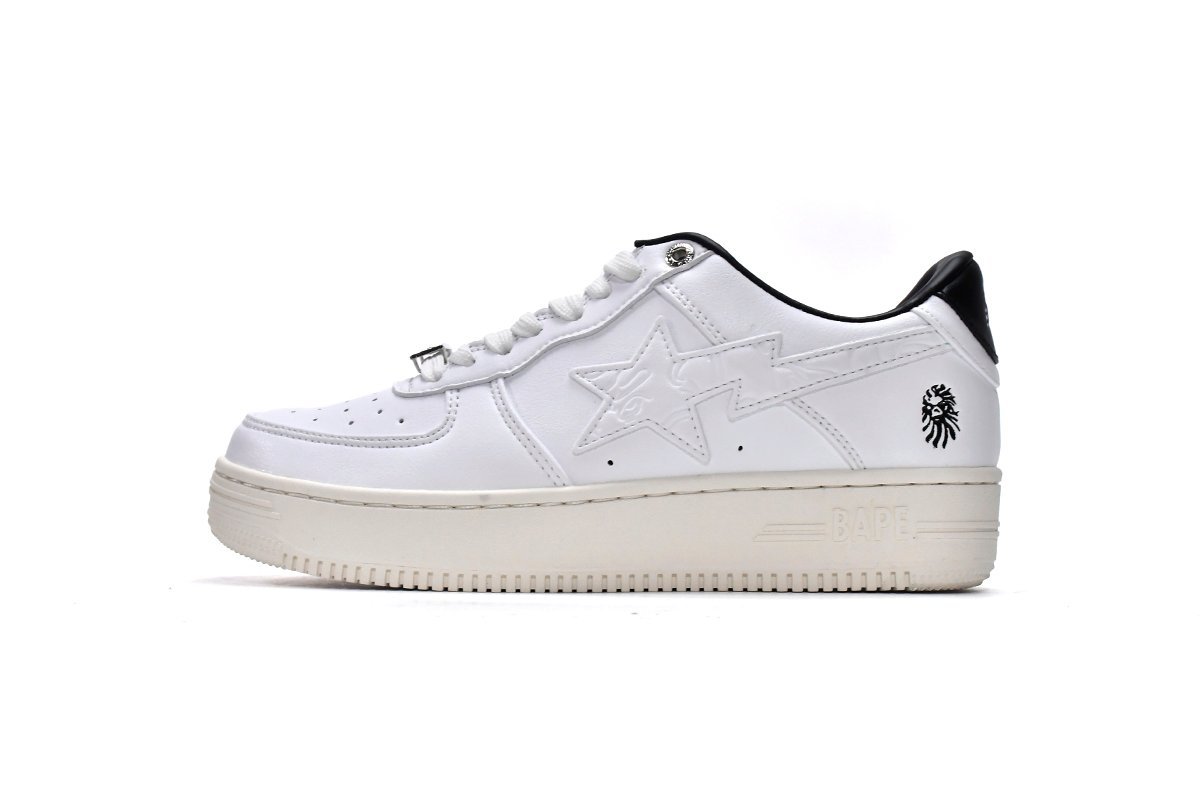 A Bathing Ape B@pe Sta Low White Black
