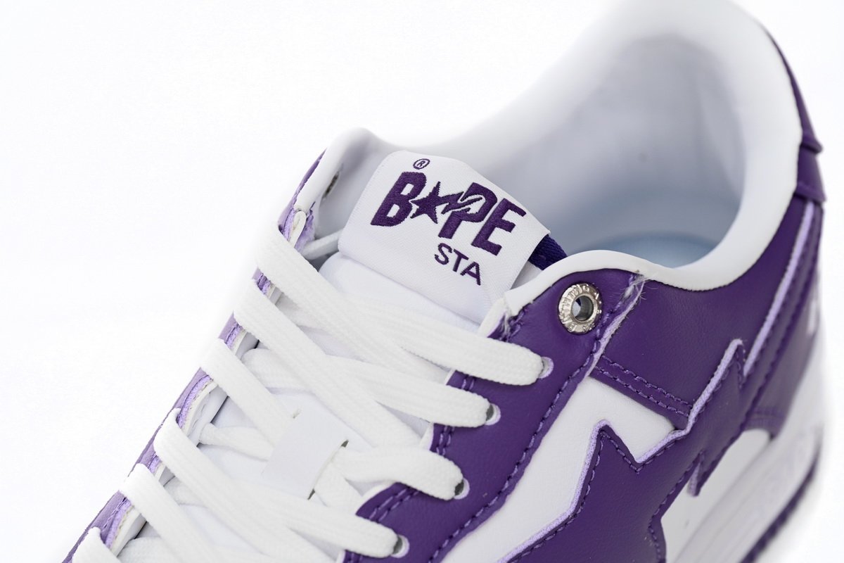 A Bathing Ape B@pe Sta Low White Purple - Image 4