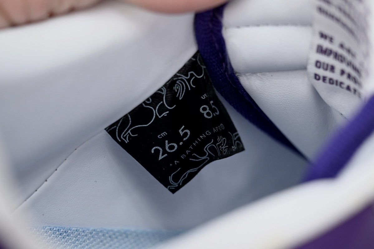 A Bathing Ape B@pe Sta Low White Purple - Image 6
