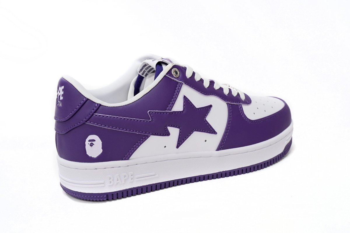 A Bathing Ape B@pe Sta Low White Purple - Image 3