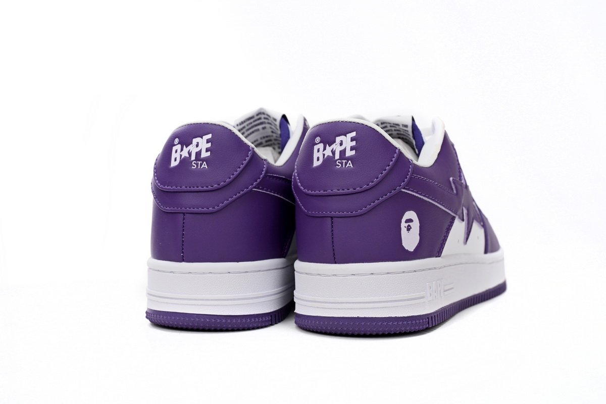 A Bathing Ape B@pe Sta Low White Purple - Image 10