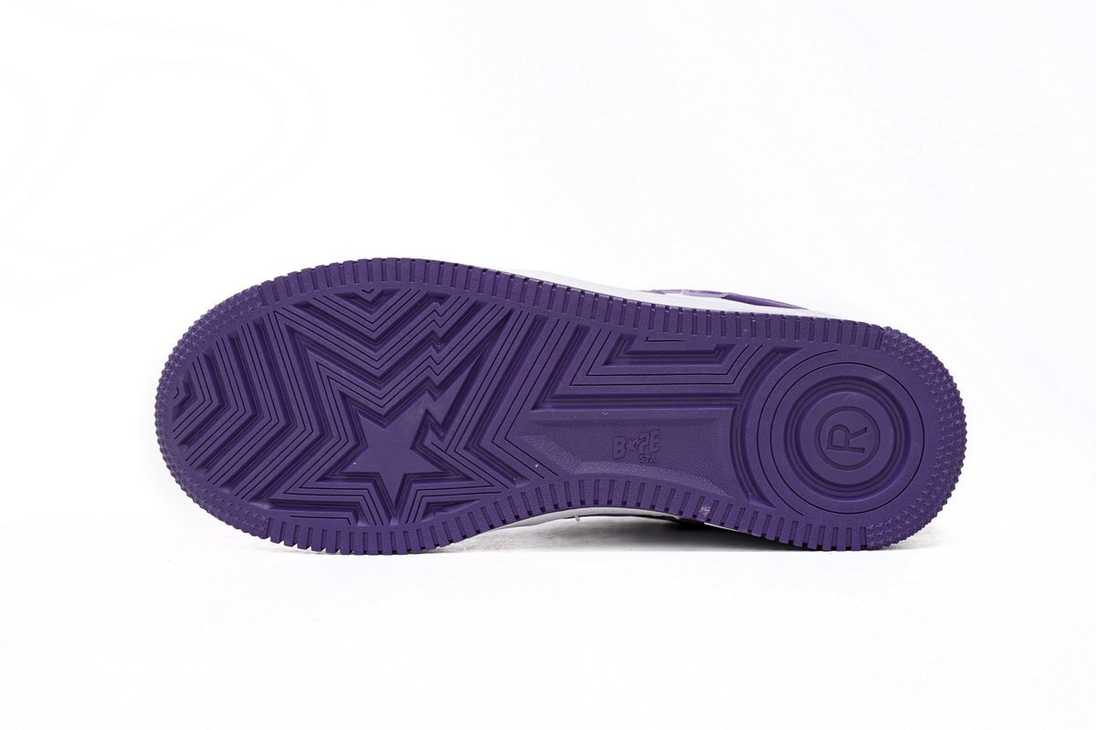 A Bathing Ape B@pe Sta Low White Purple - Image 9
