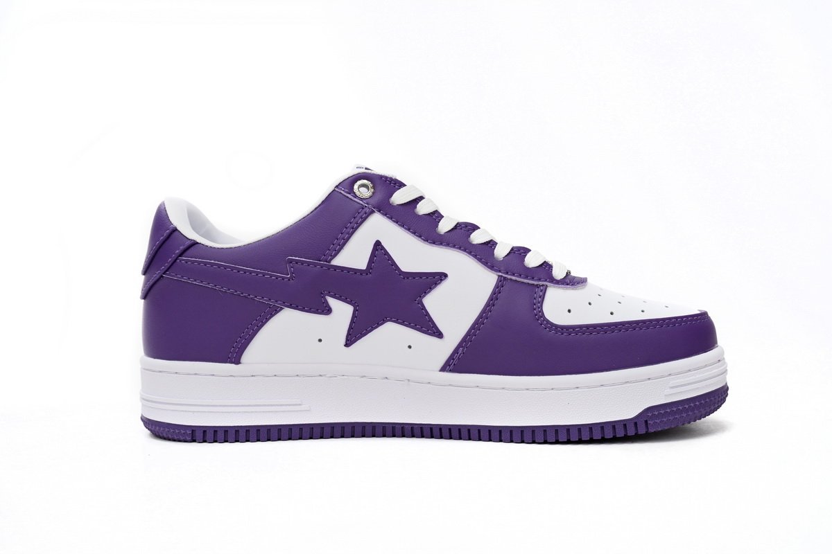 A Bathing Ape B@pe Sta Low White Purple - Image 2