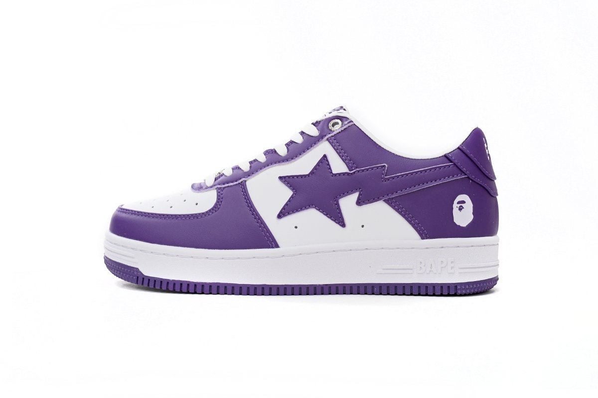 A Bathing Ape B@pe Sta Low White Purple