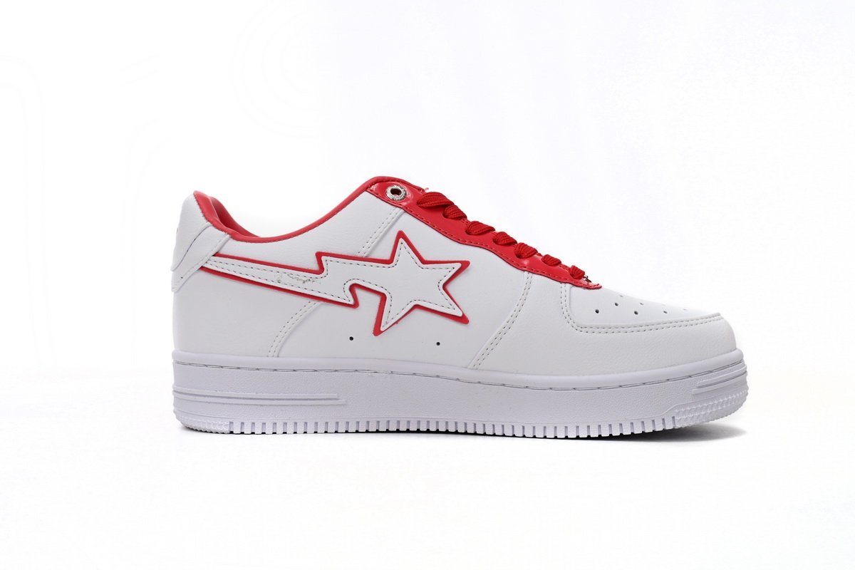 A Bathing Ape B@pe Sta Patent Leather White Red - Image 2
