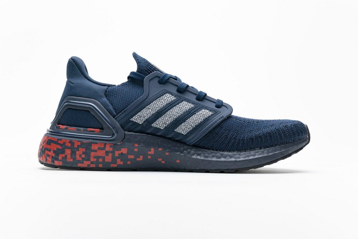 adidas Ultra BOOST 20 CONSORTIUM Dark Blue Red Real Boost - Image 2