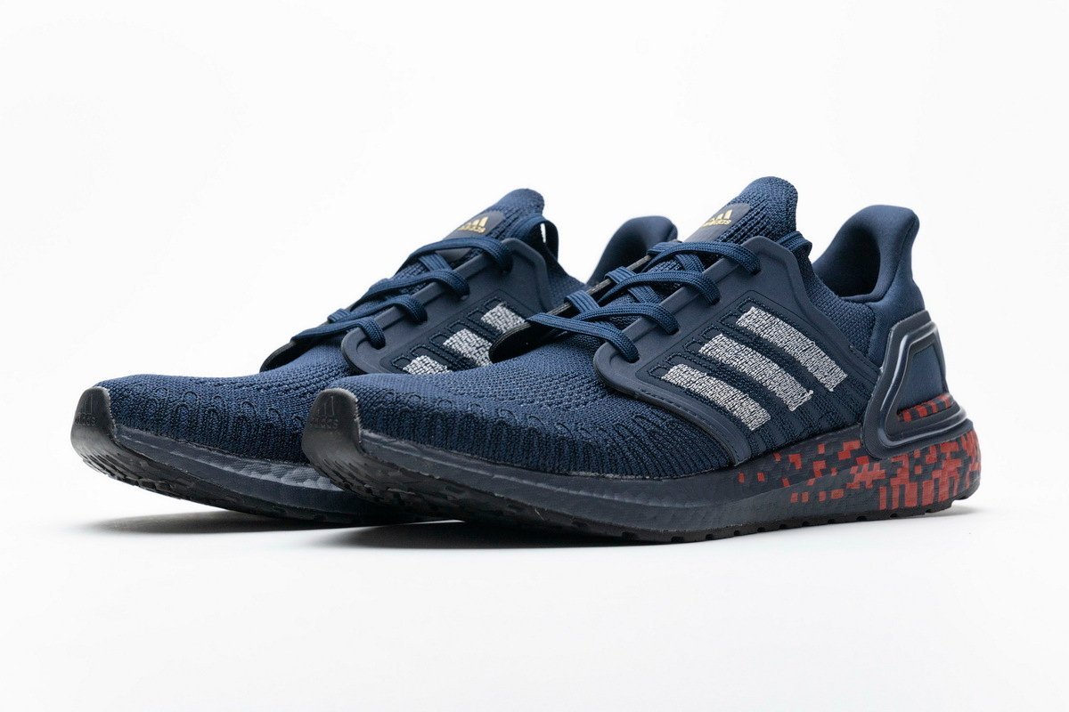 adidas Ultra BOOST 20 CONSORTIUM Dark Blue Red Real Boost - Image 3