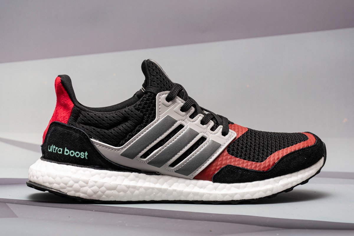 adidas Ultra Boost S&L Black Grey Power Red - Image 2