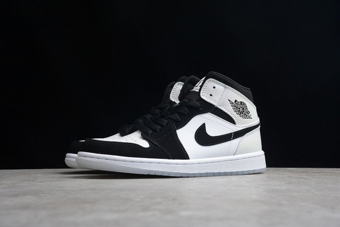 Air Jordan 1 Mid White Black Diamond DH6933-100 - Image 7