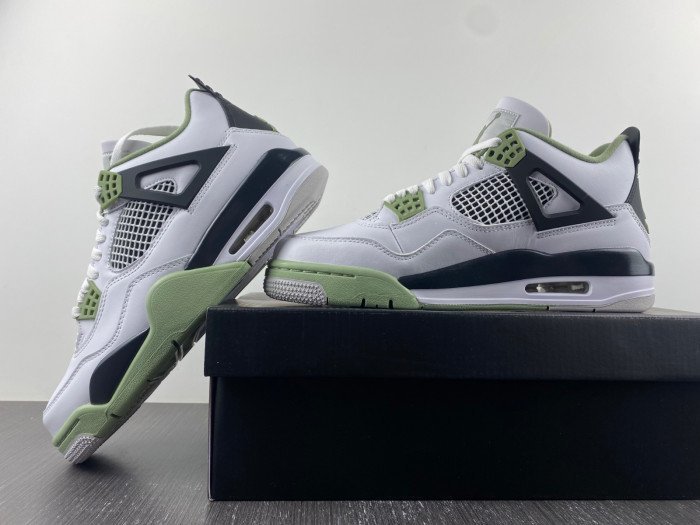 Air Jordan 4 WMNS ?Oil Green? AQ9129-103 - Image 10