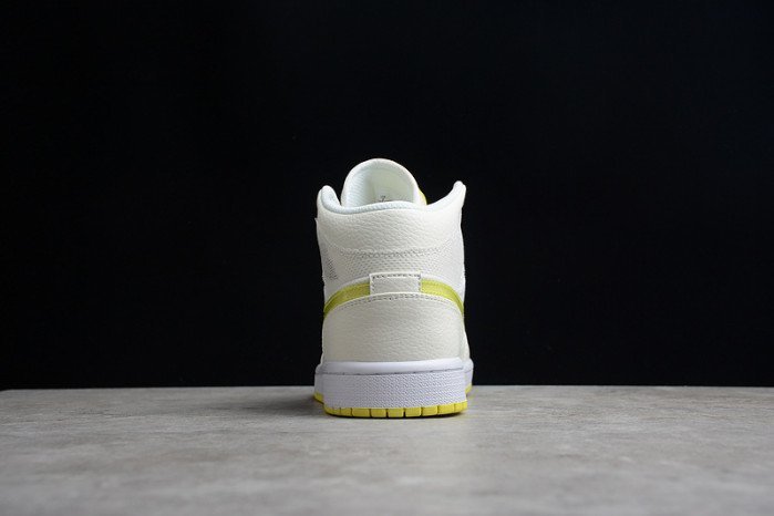 NIKE Air Jordan 1 Mid AJ1 white and yellow DB2822-107 - Image 4