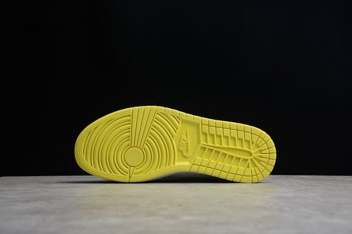 NIKE Air Jordan 1 Mid AJ1 white and yellow DB2822-107 - Image 9