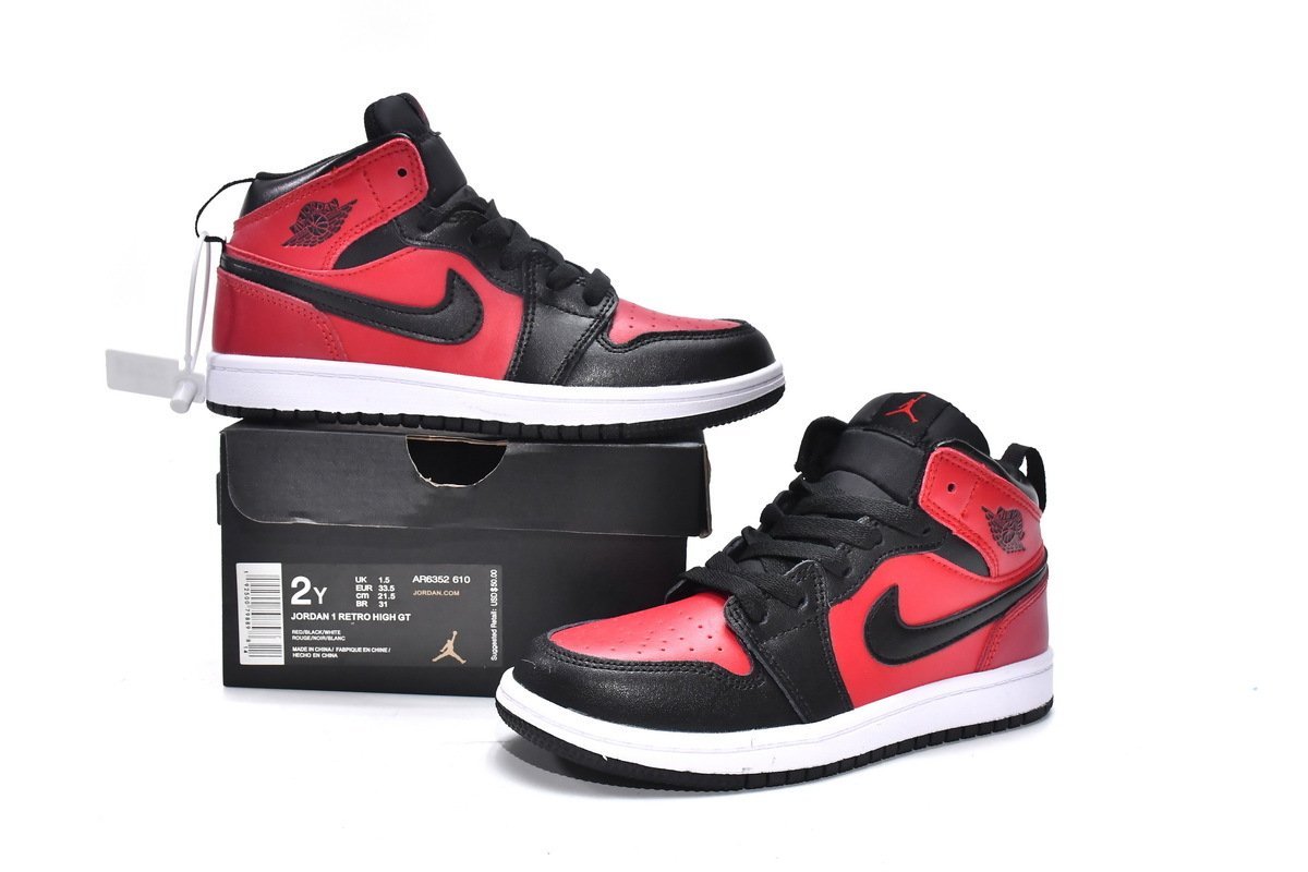 Air Air Jordan 1 Mid PS Gym Red?Kids? - Image 3