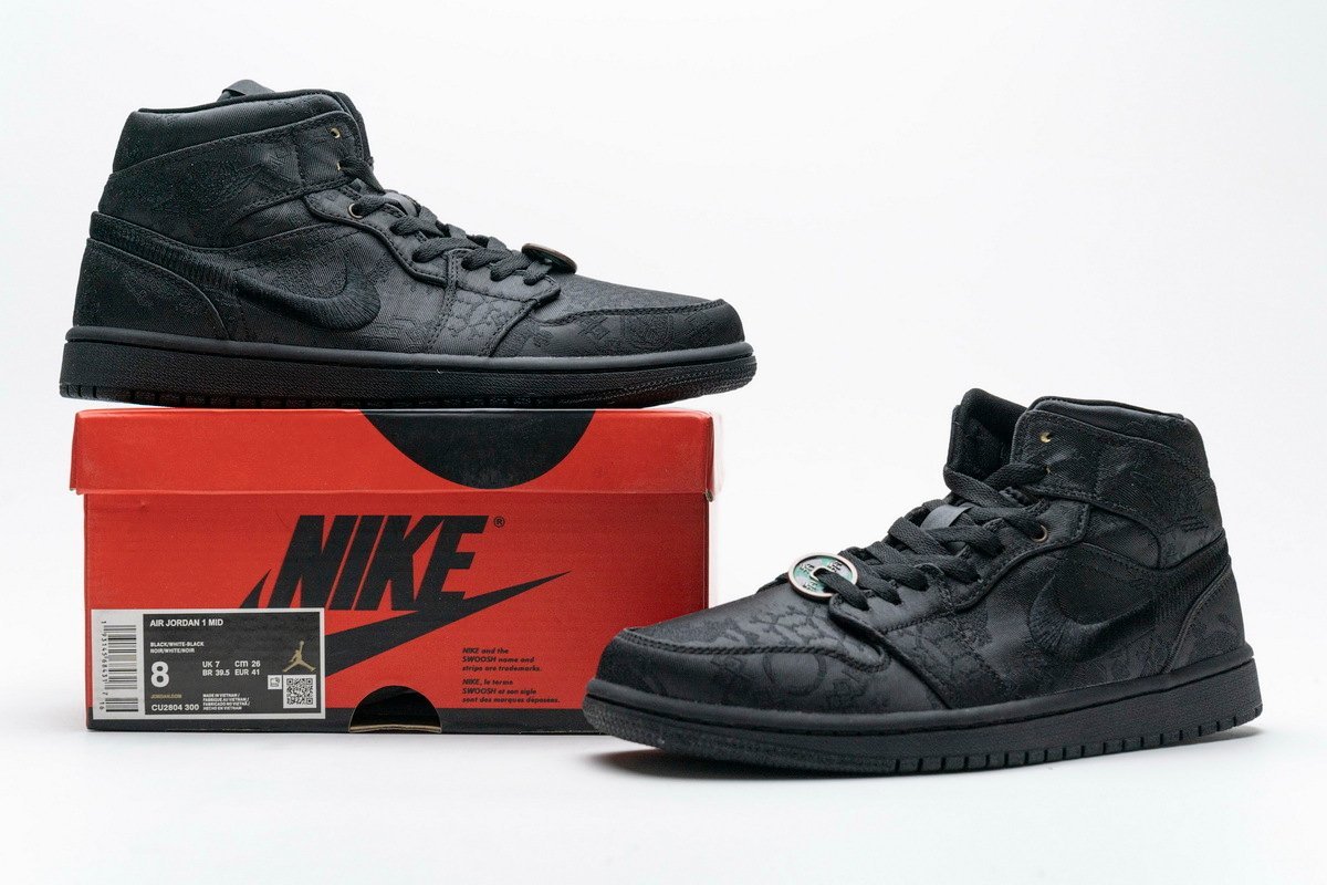 Air Jordan 1 Mid Edison Chen Fearless Black - Image 13