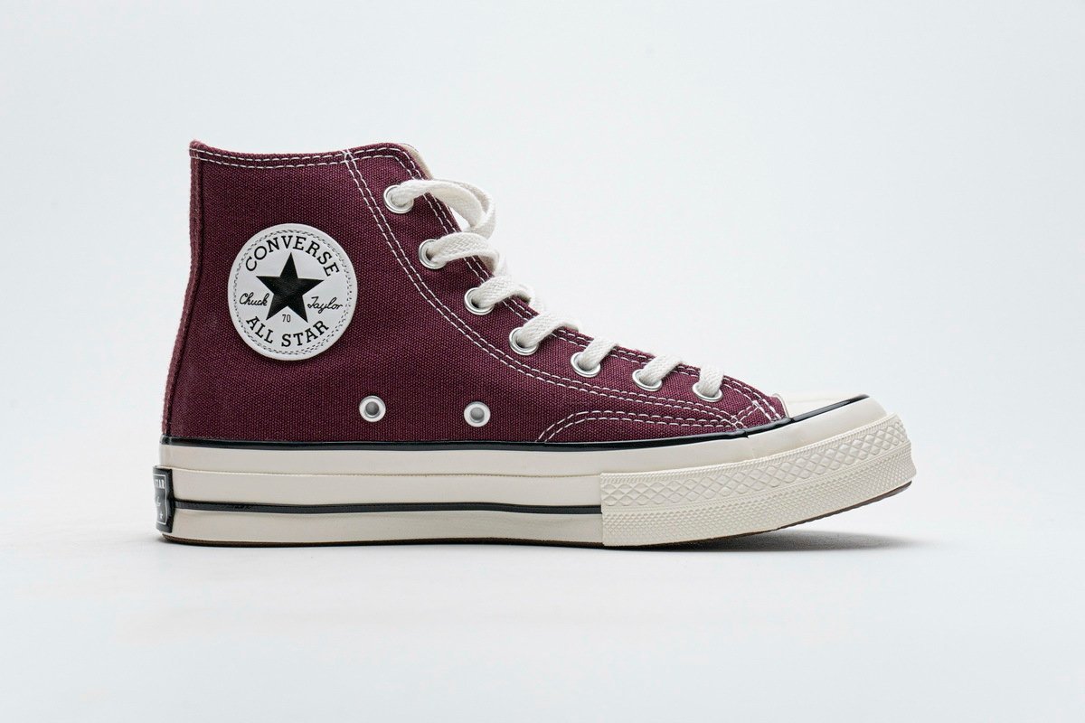 Converse Chuck 70 HI Dark Burgundy Black Egret - Image 2