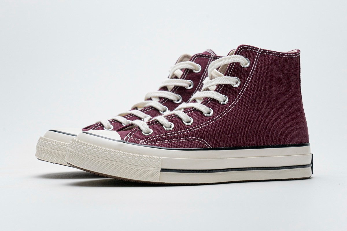 Converse Chuck 70 HI Dark Burgundy Black Egret - Image 3
