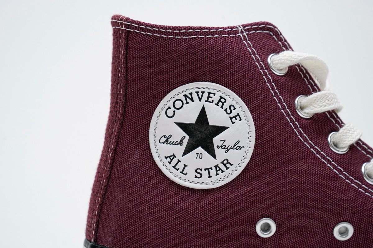 Converse Chuck 70 HI Dark Burgundy Black Egret - Image 12