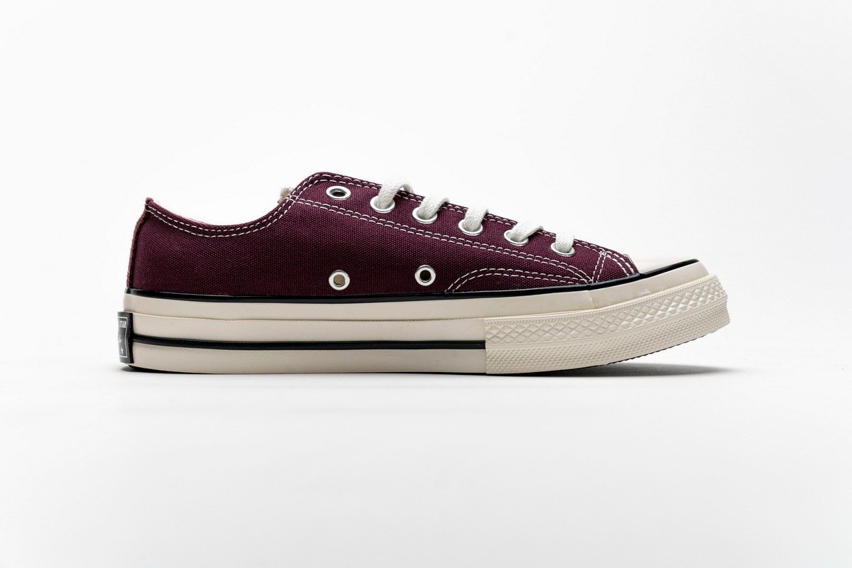 Converse Chuck 70 OX Dark Burgundy Black Egret - Image 2
