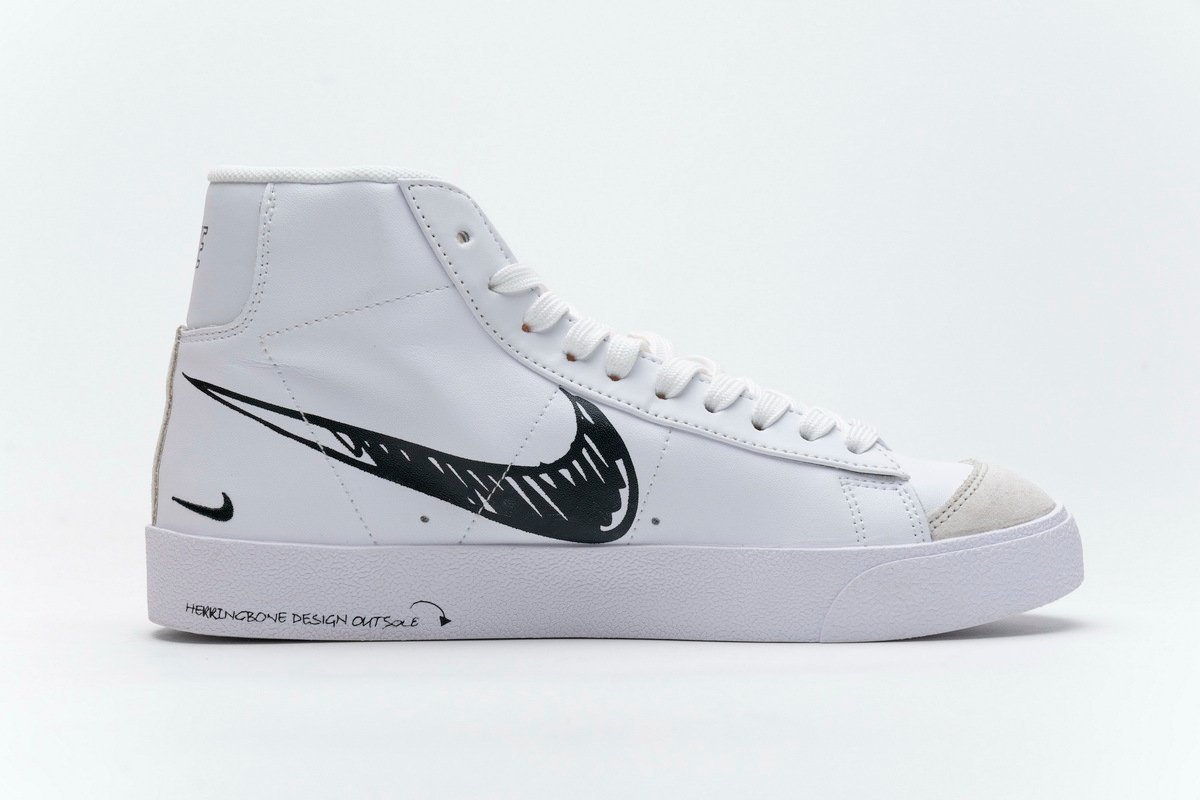 Nike Blazer Mid ?77 Black White - Image 2