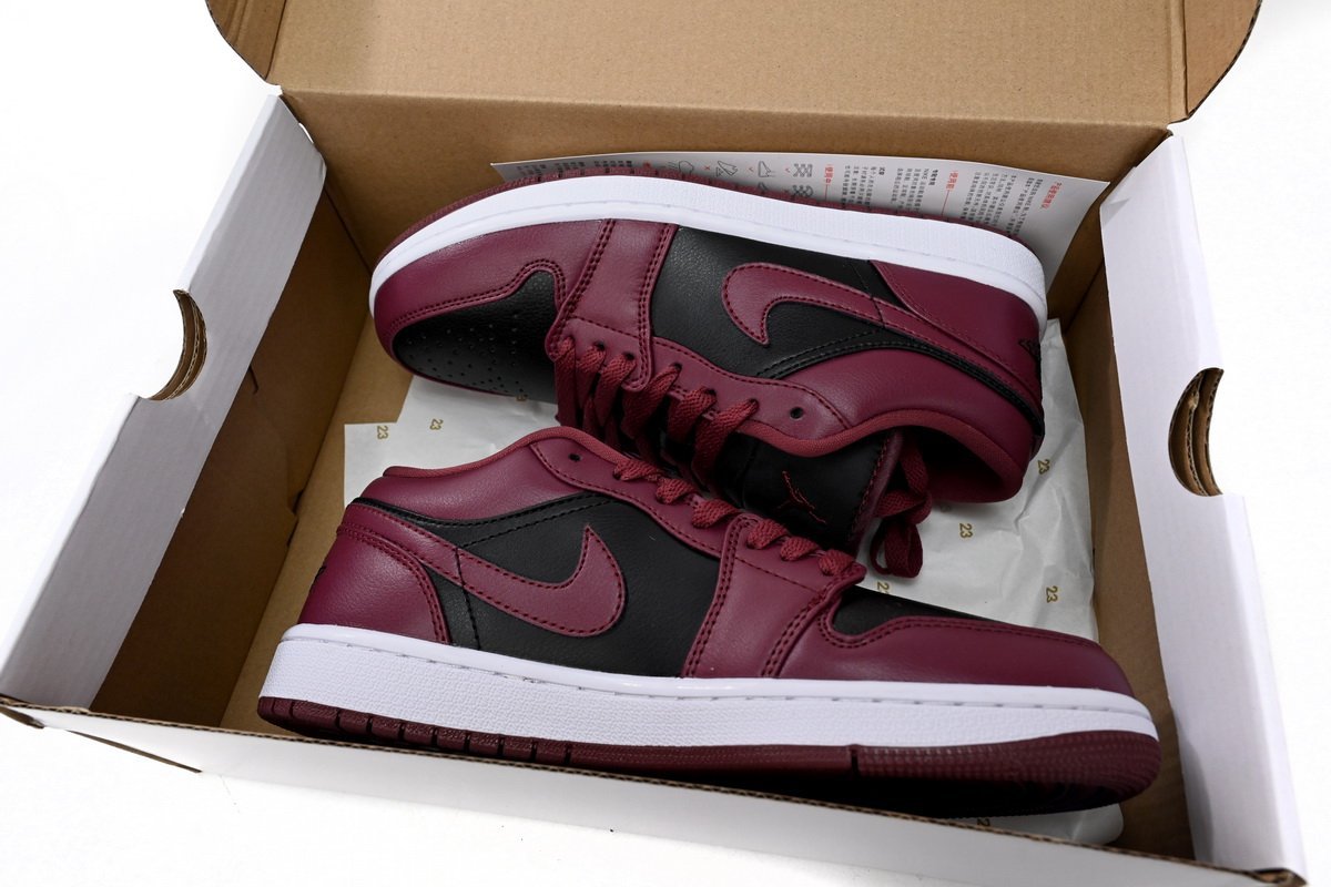 Air Jordan 1 Low Black Dark Beetroot - Image 12