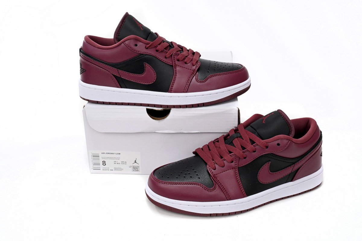 Air Jordan 1 Low Black Dark Beetroot - Image 13