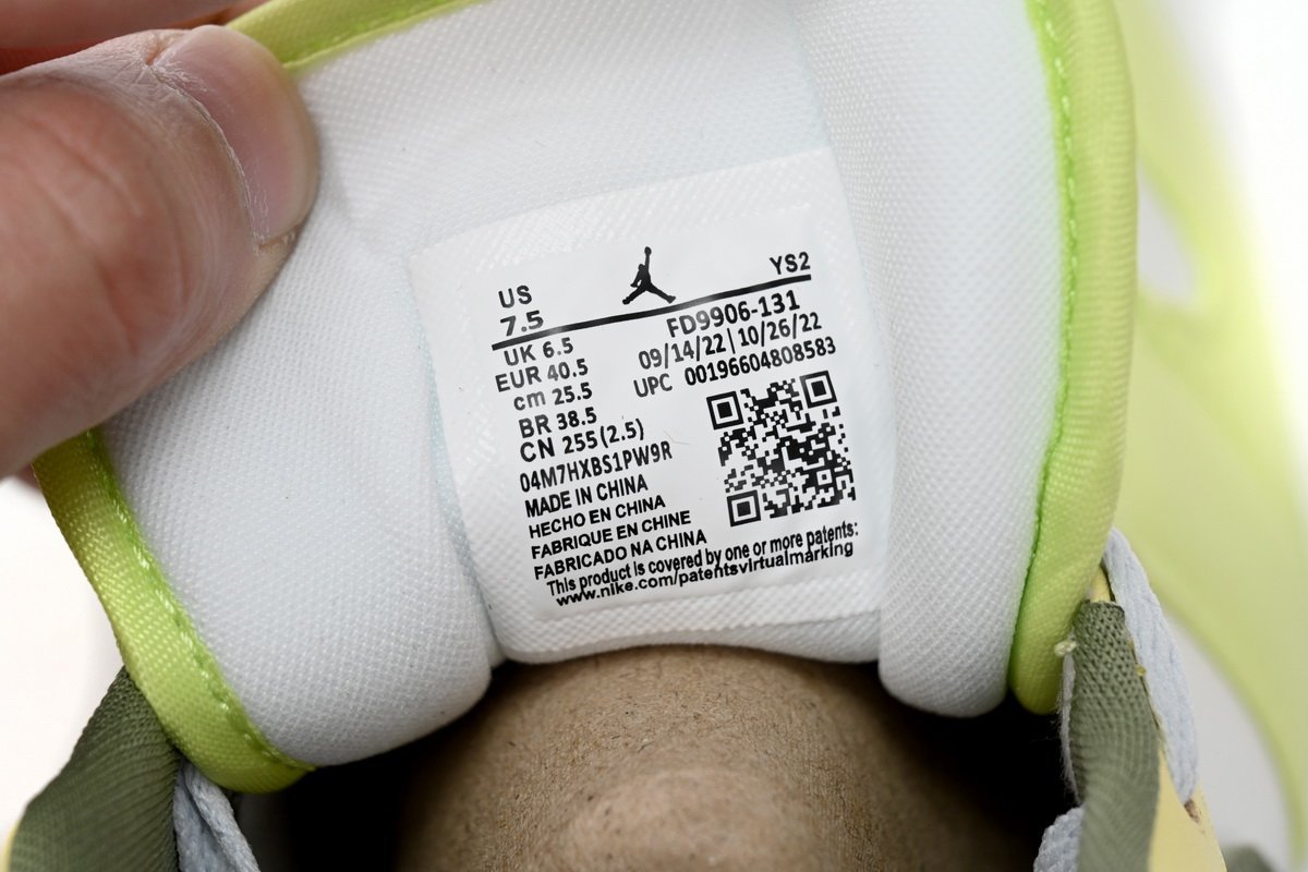 Air Jordan 1 Low Sail White Oil Green - Image 6