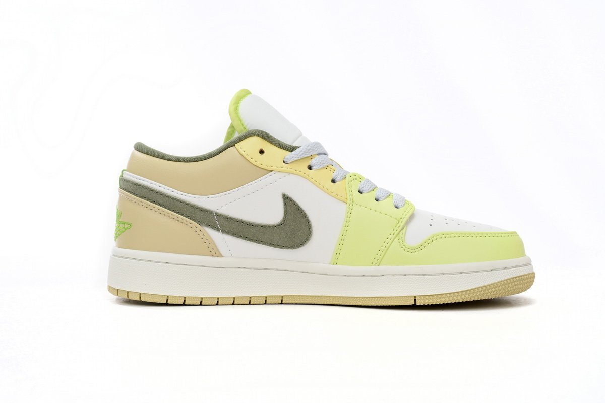 Air Jordan 1 Low Sail White Oil Green - Image 2
