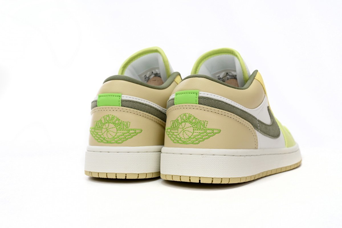 Air Jordan 1 Low Sail White Oil Green - Image 11