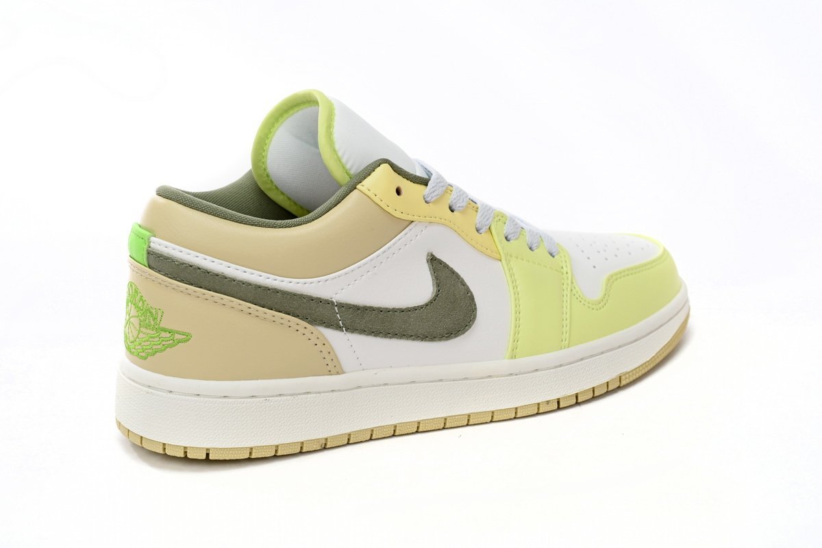 Air Jordan 1 Low Sail White Oil Green - Image 3