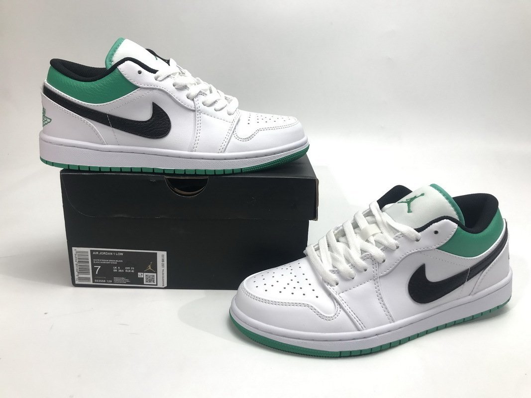 Air Jordan 1 Low White Lucky Green Black? - Image 12