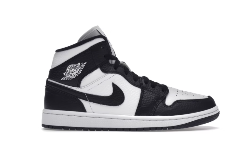 Air Jordan 1 Mid Split Black White - Image 2