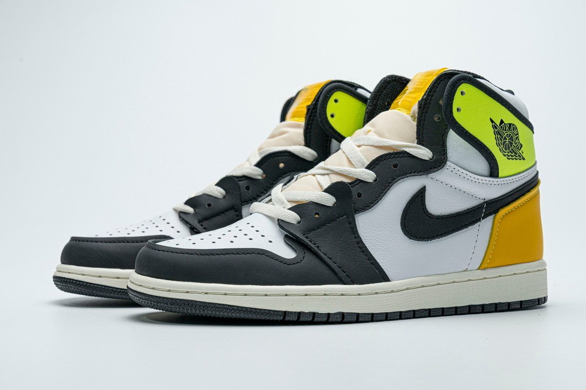 Air Jordan 1 Retro High White Black Volt University Gold - Image 2