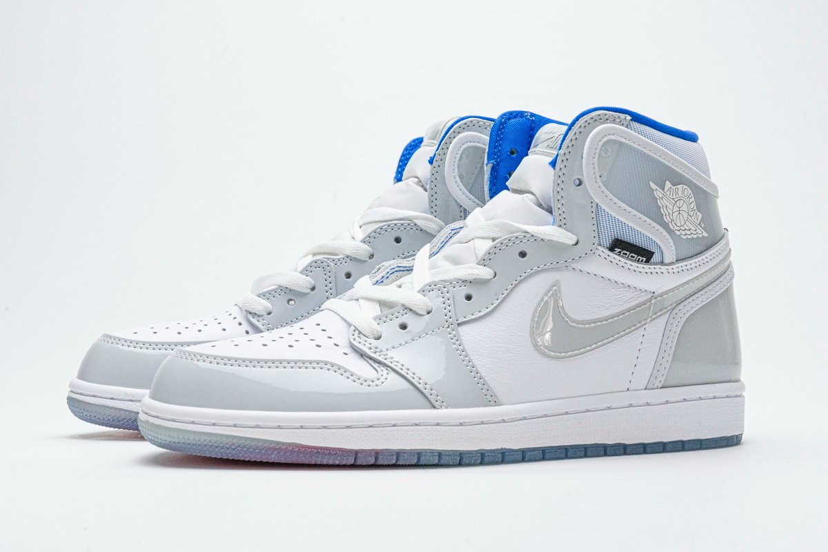 Air Jordan 1 Retro High Zoom White Racer Blue - Image 2