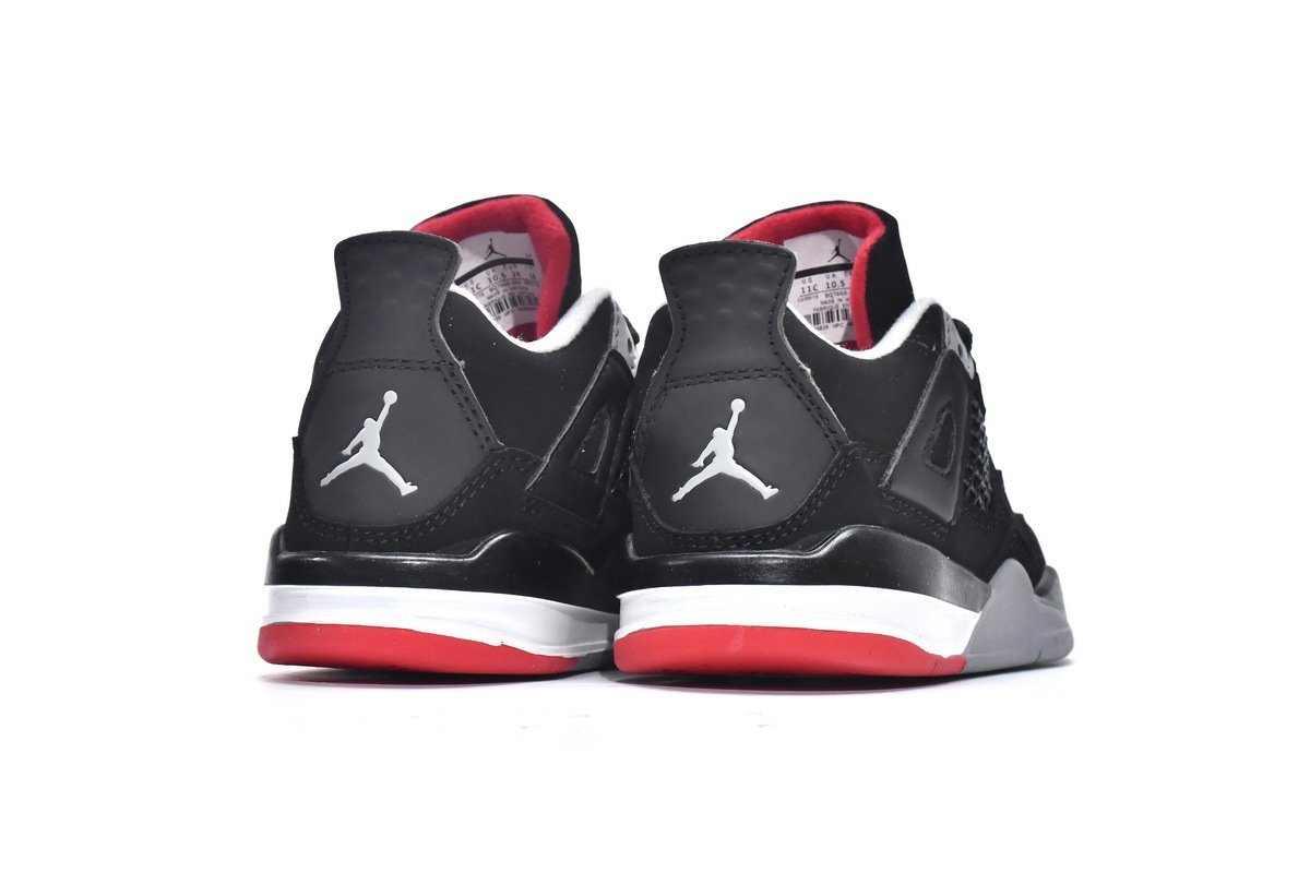 Air Jordan 4 Retro PS Bred(Kids) - Image 12