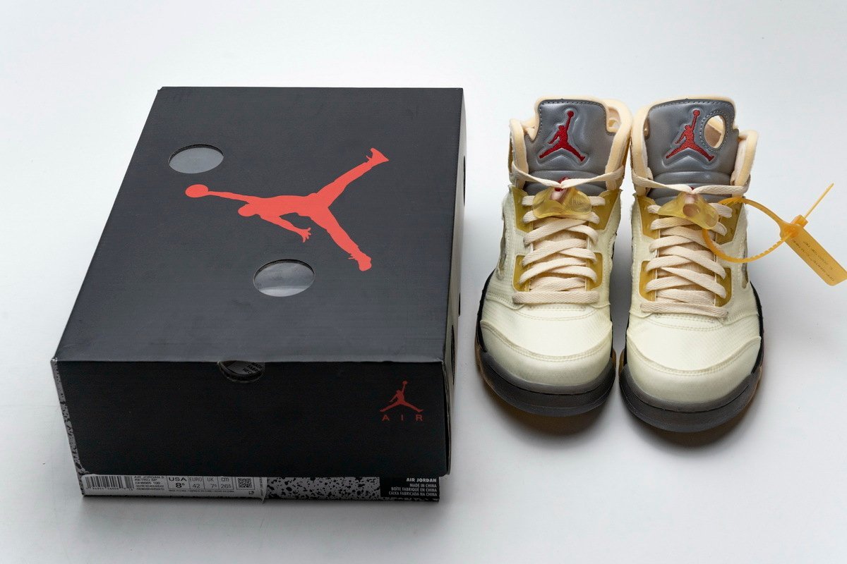 Air Jordan 5 Retro OFF-White Sail - Image 14
