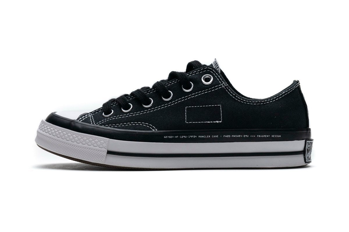 Fragment x Moncler Converse CTAS LIFT OX Black White