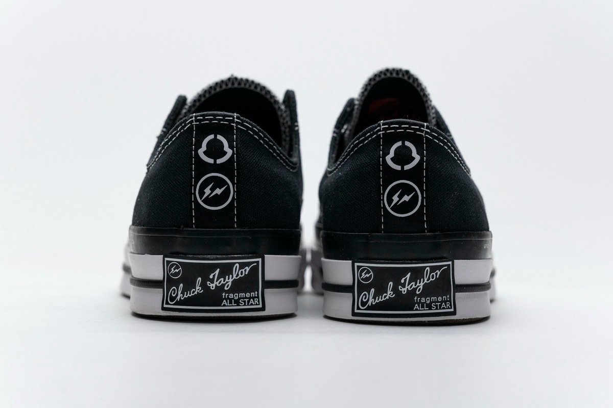 Fragment x Moncler Converse CTAS LIFT OX Black White - Image 6