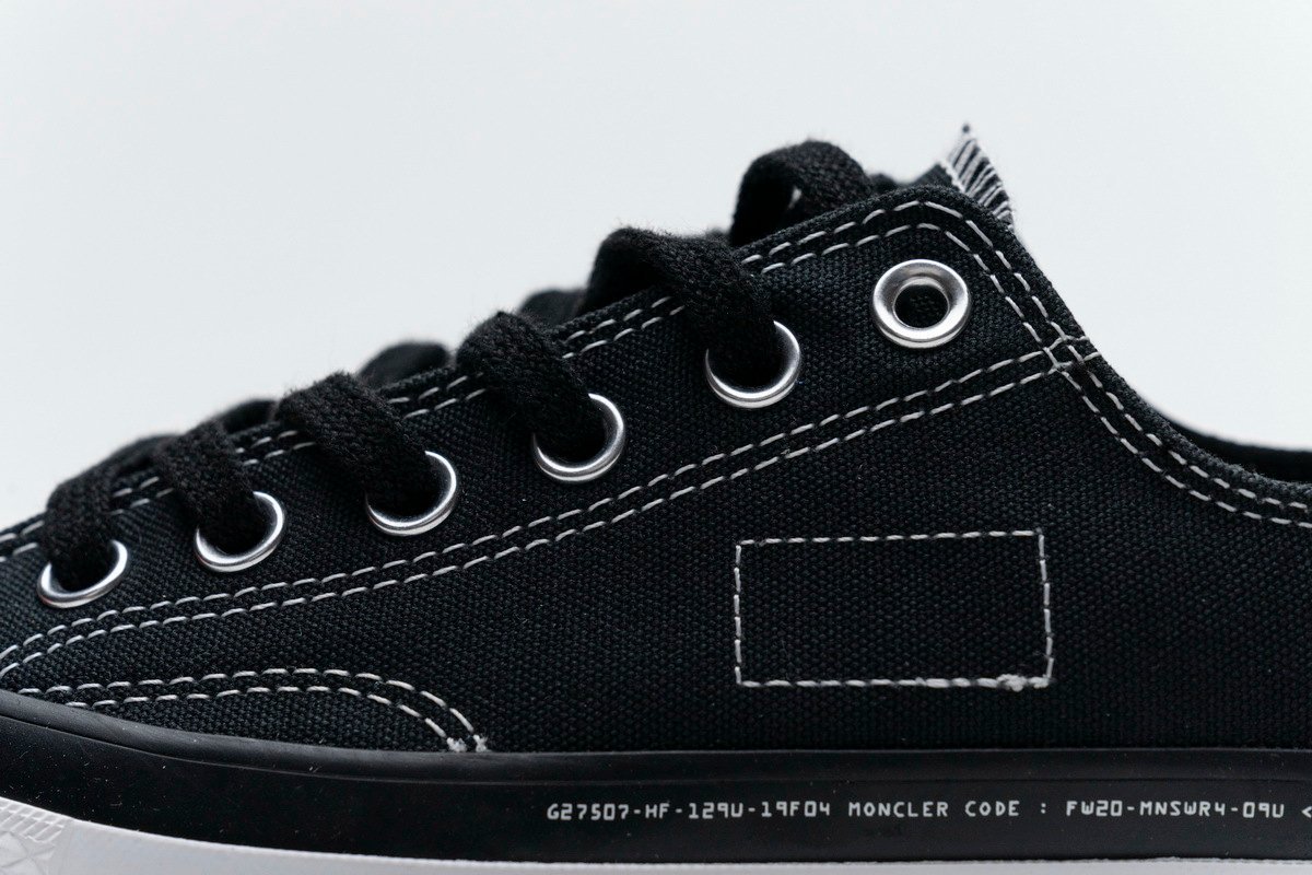 Fragment x Moncler Converse CTAS LIFT OX Black White - Image 14