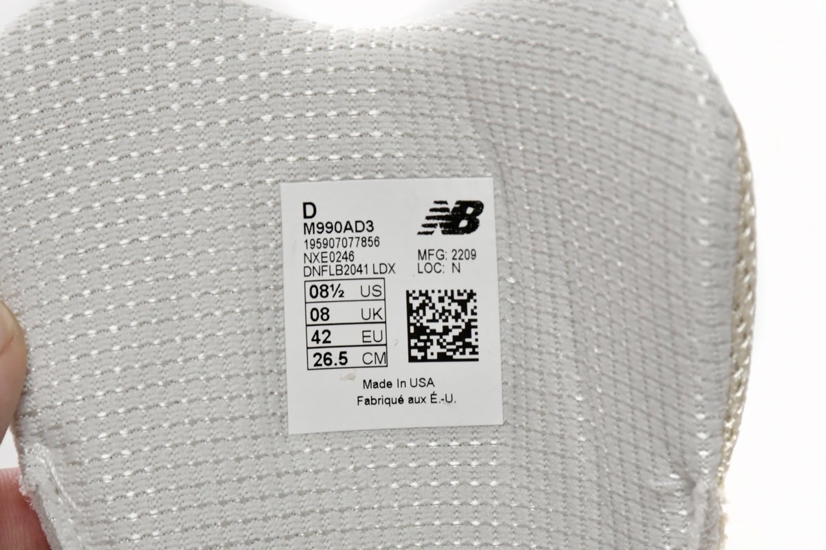 New Balance 990v3 MiUSA Teddy Santis Moonbeam - Image 8