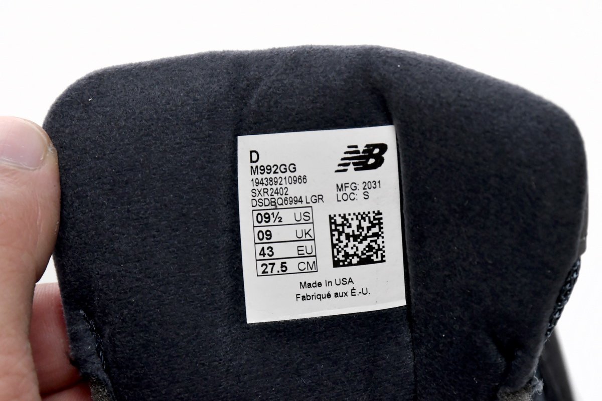 New Balance 992 Navy Grey - Image 3