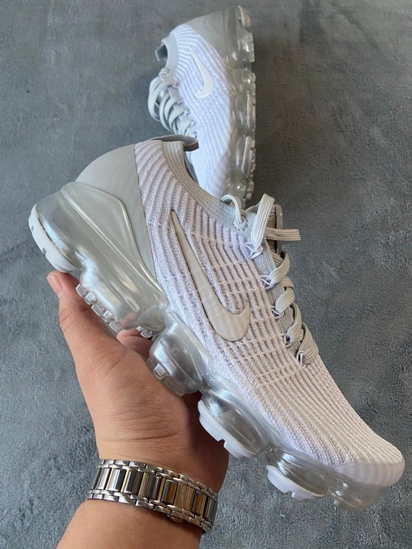 Nike Air VaporMax Flyknit 3 White Pure Platinum - Image 5
