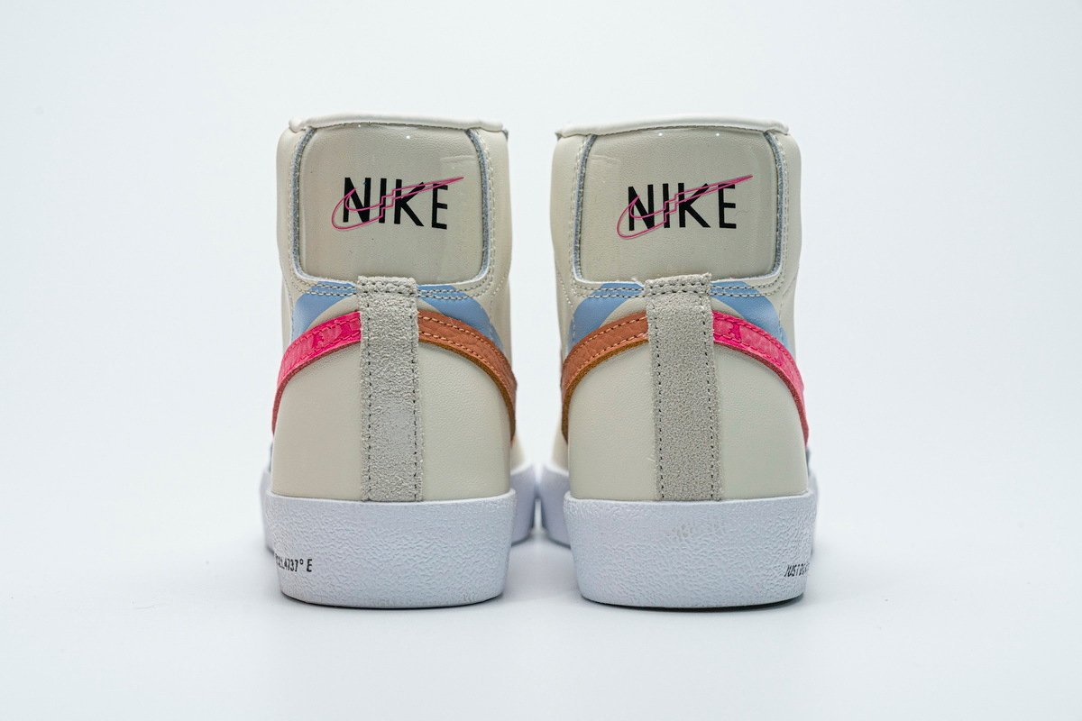 Nike Blazer Mid 77 Beige Pink Blue - Image 3
