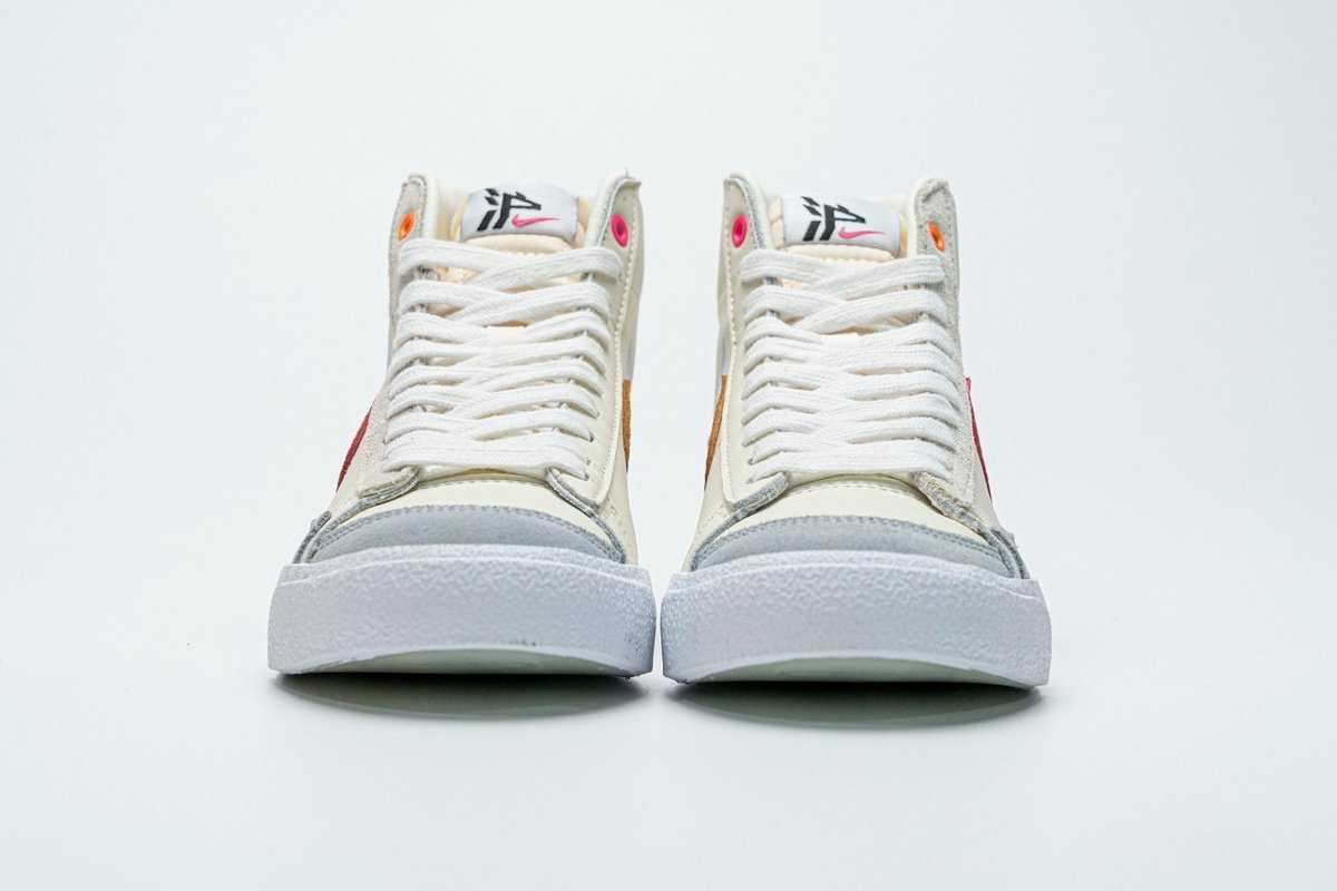 Nike Blazer Mid 77 Beige Pink Blue - Image 4