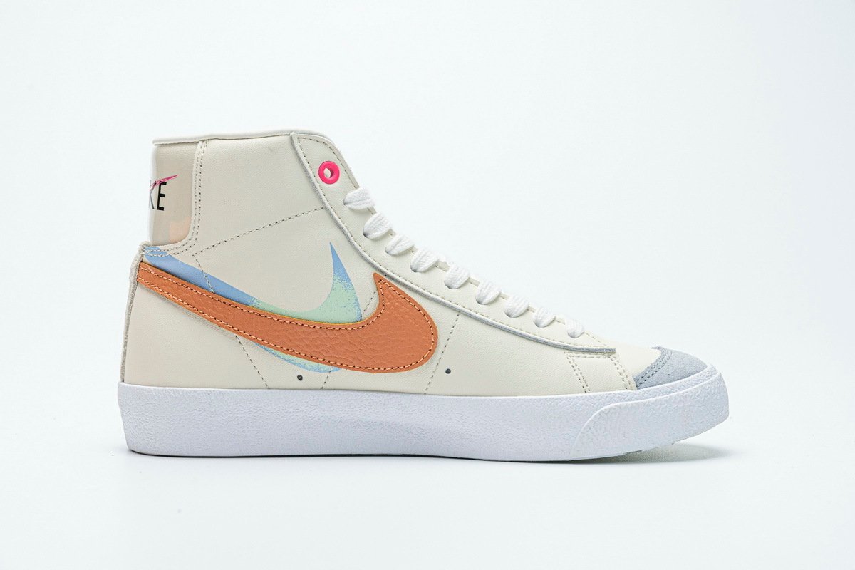 Nike Blazer Mid 77 Beige Pink Blue - Image 5