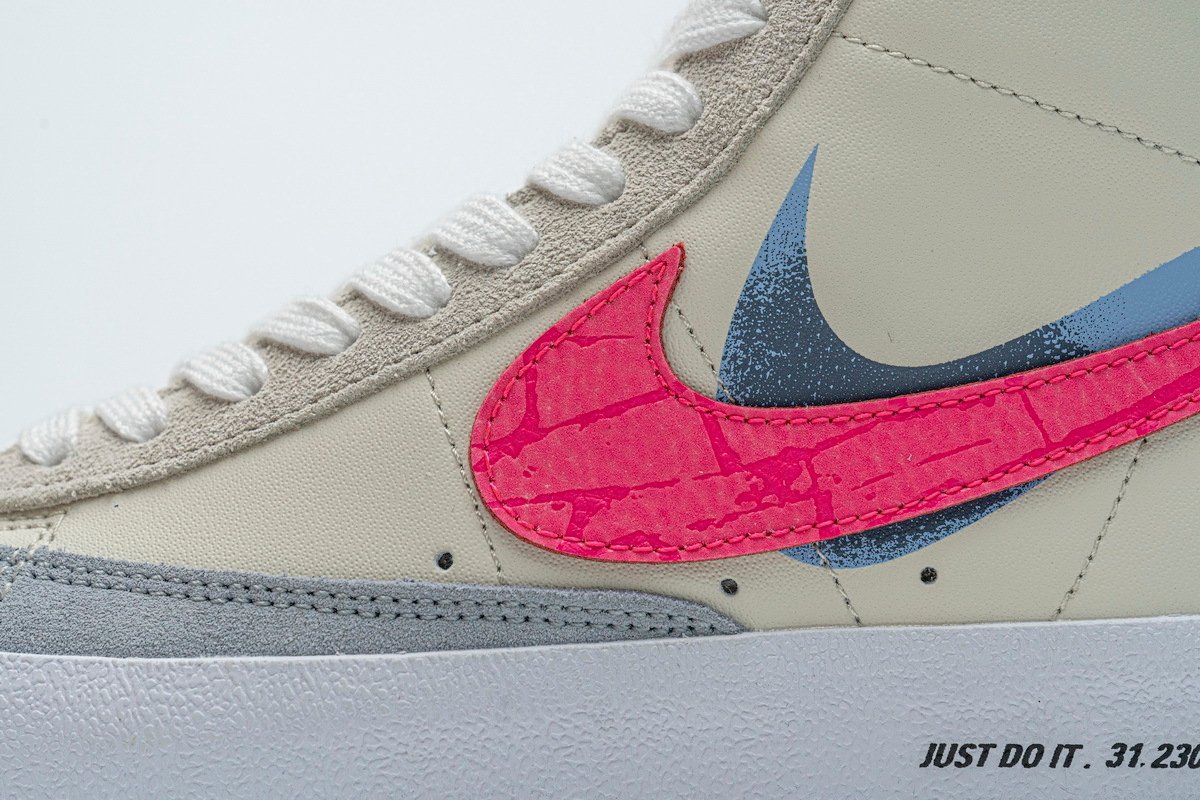 Nike Blazer Mid 77 Beige Pink Blue - Image 8
