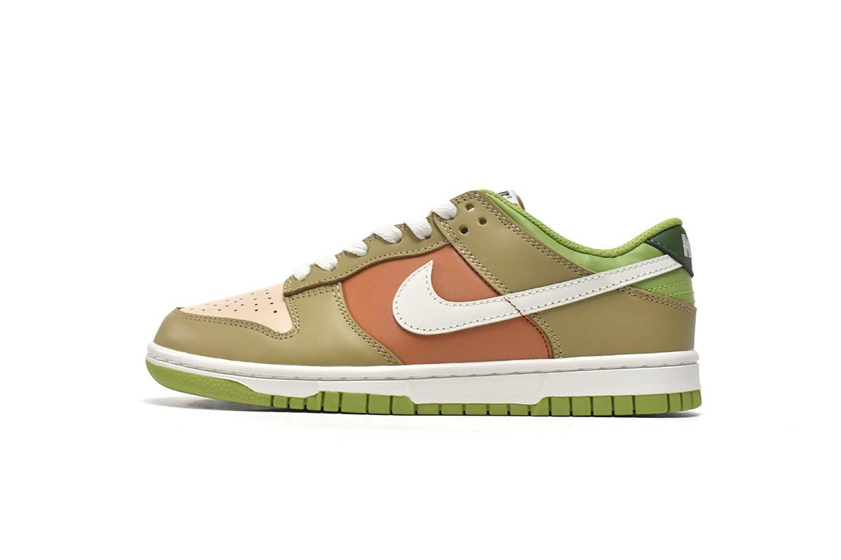 Nike Dunk Low Brown Veail Sail Vivid Green