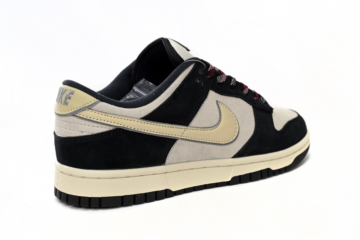 Nike Dunk Low LX Black Suede Team Gold - Image 3